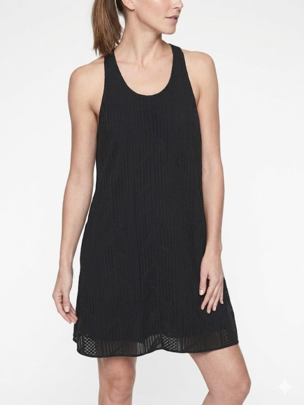 Athleta Brookfield Athletic Dress Black Size S Mini Racerback Athleisure Tennis